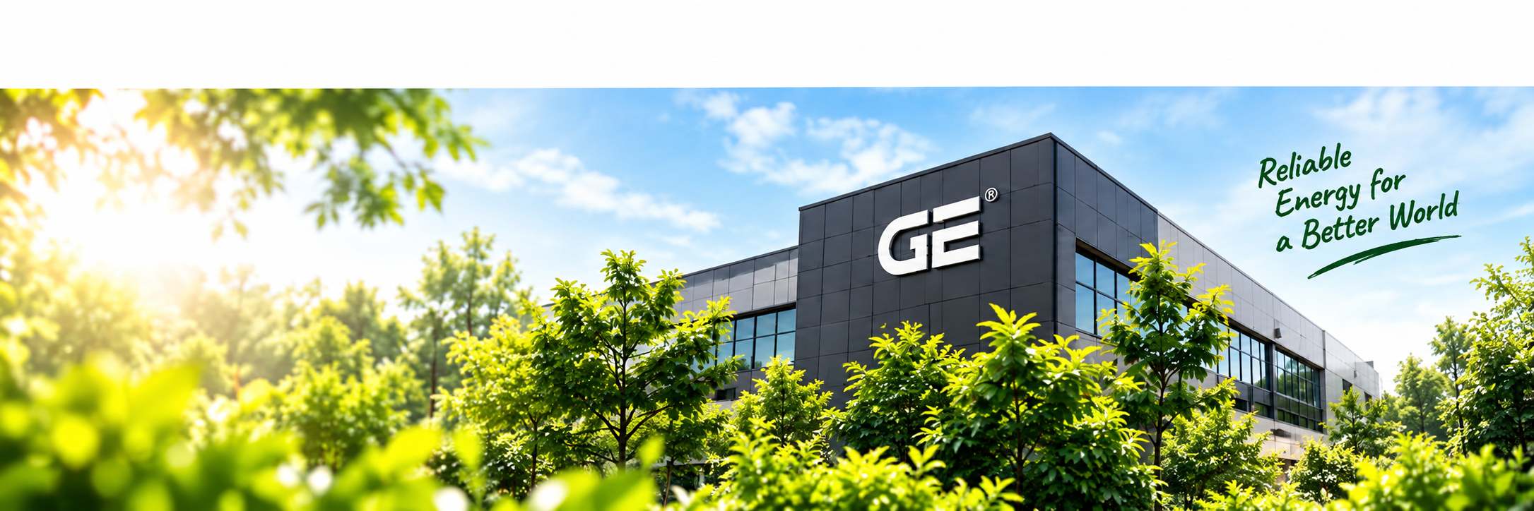 GE facility surrounded by greenery